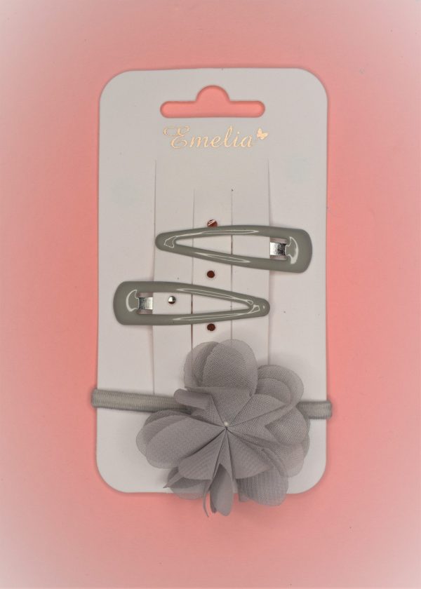 Flower and snap clip set