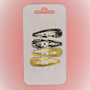 gold and animal snap clips